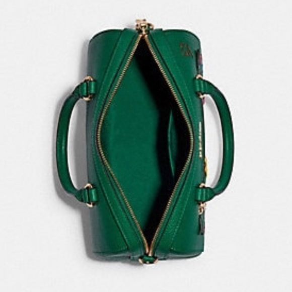 SOLD⛔️Authentic COACH Leather patches zip top satchel/Crosby - Picture 5 of 16